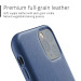 Mujjo Full Leather Case - кожен (естествена кожа) кейс за iPhone 11 Pro (син) 3