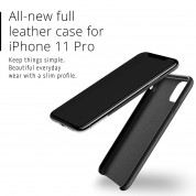 Mujjo Full Leather Case - кожен (естествена кожа) кейс за iPhone 11 Pro (черен) 1