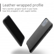 Mujjo Full Leather Case - кожен (естествена кожа) кейс за iPhone 11 Pro (черен) 5