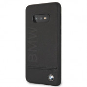BMW Signature Genuine Leather Soft Case - кожен кейс (естествена кожа) за Samsung Galaxy S10E (черен) 1