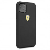 Ferrari Hard Silicone Case - силиконов (TPU) калъф за iPhone 11 Pro (черен) 4