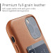 Mujjo Leather Wallet Case - кожен (естествена кожа) кейс с джоб за кредитна карта за iPhone 11 Pro (кафяв) 6
