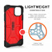 Urban Armor Gear Plasma - удароустойчив хибриден кейс за iPhone 11 (червен) 6