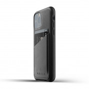 Mujjo Leather Wallet Case - кожен (естествена кожа) кейс с джоб за кредитна карта за iPhone 11 Pro (черен) 2