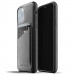 Mujjo Leather Wallet Case - кожен (естествена кожа) кейс с джоб за кредитна карта за iPhone 11 Pro (черен) 1
