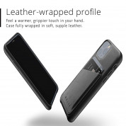 Mujjo Leather Wallet Case - кожен (естествена кожа) кейс с джоб за кредитна карта за iPhone 11 Pro (черен) 5