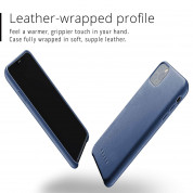Mujjo Full Leather Case - кожен (естествена кожа) кейс за iPhone 11 Pro Max (син) 1