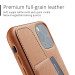 Mujjo Leather Wallet Case - кожен (естествена кожа) кейс с джоб за кредитна карта за iPhone 11 Pro Max (кафяв) 5
