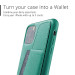 Mujjo Leather Wallet Case - кожен (естествена кожа) кейс с джоб за кредитна карта за iPhone 11 Pro Max (зелен) 4