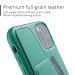 Mujjo Leather Wallet Case - кожен (естествена кожа) кейс с джоб за кредитна карта за iPhone 11 Pro Max (зелен) 6