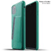 Mujjo Leather Wallet Case - кожен (естествена кожа) кейс с джоб за кредитна карта за iPhone 11 Pro Max (зелен) 1