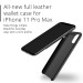 Mujjo Leather Wallet Case - кожен (естествена кожа) кейс с джоб за кредитна карта за iPhone 11 Pro Max (черен) 4