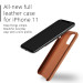 Mujjo Full Leather Case - кожен (естествена кожа) кейс за iPhone 11 (кафяв) 6