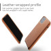 Mujjo Full Leather Case - кожен (естествена кожа) кейс за iPhone 11 (кафяв) 5