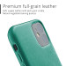 Mujjo Full Leather Case - кожен (естествена кожа) кейс за iPhone 11 (зелен) 4