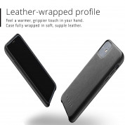 Mujjo Full Leather Case - кожен (естествена кожа) кейс за iPhone 11 (черен) 2