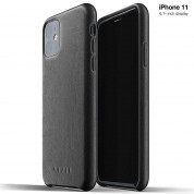 Mujjo Full Leather Case - кожен (естествена кожа) кейс за iPhone 11 (черен)