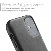 Mujjo Full Leather Case - кожен (естествена кожа) кейс за iPhone 11 (черен) 5