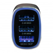 4smarts Fast Car Charger Voltroad 7P+ - зарядно за кола с технология за бързо зареждане и три USB изхода (тъмносив) 3
