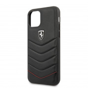 Ferrari Heritage Quilted Leather Hard Case - кожен кейс (естествена кожа) за iPhone 11 (черен) 2