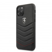 Ferrari Heritage Quilted Leather Hard Case - кожен кейс (естествена кожа) за iPhone 11 (черен) 1