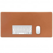JT Berlin Leather Desk Pad XL Kreuzberg - коженa подложка (пад) за мишка и клавиатура (кафяв)