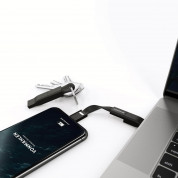 Vonmahlen High Five ABS 5in1 Charging Cable - универсален захранващ USB кабел с Lightning, USB-C и microUSB конектори (10 см) (черен) 2
