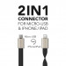 Vonmahlen High Five ABS 5in1 Charging Cable - универсален захранващ USB кабел с Lightning, USB-C и microUSB конектори (10 см) (черен) 4