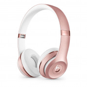 Beats Solo 3 Wireless On-Ear Headphones - професионални безжични слушалки с микрофон и управление на звука (розово злато)