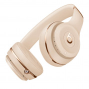 Beats Solo 3 Wireless On-Ear Headphones - професионални безжични слушалки с микрофон и управление на звука (златист) 3