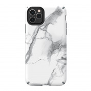 Speck Presidio Inked Case - удароустойчив хибриден кейс за iPhone 11 Pro Max (бял-сив)