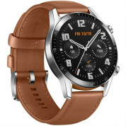Huawei Watch GT 2 Latona B19V Classic Edition 46 mm - умен часовник с GPS за Android и iOS (кафяв-кожена каишка) 