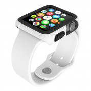 Speck CandyShell Fit Case - удароустойчив хибриден кейс за Apple Watch 38мм (бял)