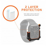 Urban Armor Gear Watch Case - удароустойчив хибриден кейс за Apple Watch 44мм (черен-оранжев) 7