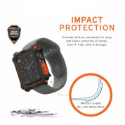 Urban Armor Gear Watch Case - удароустойчив хибриден кейс за Apple Watch 44мм (черен-оранжев) 5