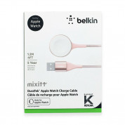 Belkin Mixit Duratek Premium Kevlar Watch Cable - здрав и устойчив кабел с оплетка от кевлар за Apple Watch (розово злато) 7