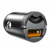 Baseus Tiny Star Mini Quick Charge Car Charger 30W (VCHX-A0G) - зарядно за кола с USB-A изход и технология за бързо зареждане (тъмносив) 2