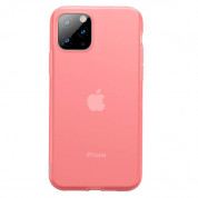 Baseus Jelly Liquid Silica Gel Case - силиконов (TPU) калъф за iPhone 11 Pro Max (червен)