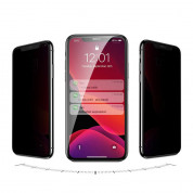 Baseus Privacy 3D Tempered Glass (SGAPIPH58S-WC01) - калено стъклено защитно покритие с извити ръбове и определен ъгъл на виждане за целия дисплей на iPhone 11 Pro, iPhone XS, iPhone X (черен-прозрачен) (два броя) 8