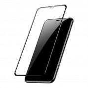 Baseus Full Screen Tempered Glass (SGAPIPH58S-KC01) - калено стъклено защитно покритие за целия дисплей на iPhone 11 Pro, iPhone XS, iPhone X (прозрачен-черен) (2 броя) 1