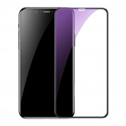 Baseus Anti-bluelight Full Screen Tempered Glass (SGAPIPH58S-KD01) - калено стъклено защитно покритие за целия дисплей на iPhone 11 Pro, iPhone XS, iPhone X (прозрачен-черен) (2 броя)