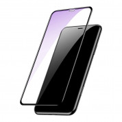 Baseus Anti-bluelight Full Screen Tempered Glass (SGAPIPH58S-KD01) - калено стъклено защитно покритие за целия дисплей на iPhone 11 Pro, iPhone XS, iPhone X (прозрачен-черен) (2 броя) 1