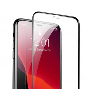 Baseus Full Screen Tempered Glass (SGAPIPH65S-KC01) - калено стъклено защитно покритие за целия дисплей на iPhone 11 Pro Max, iPhone XS Max (прозрачен-черен) (2 броя) 2
