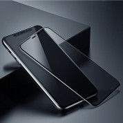 Baseus Privacy 3D Tempered Glass (SGAPIPH58-CTG01) - калено стъклено защитно покритие с извити ръбове и определен ъгъл на виждане за целия дисплея на iPhone 11 Pro, iPhone XS, iPhone X (черен-прозрачен) (2 броя) 3
