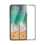 Baseus Curved Full Screen Tempered Glass (SGAPIPH58-APE01) - калено стъклено защитно покритие за целия дисплей на iPhone 11 Pro, iPhone XS, iPhone X (прозрачен-черен) (2 броя)
