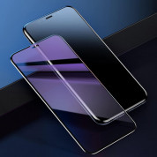 Baseus Anti-bluelight Curved Full Screen Tempered Glass (SGAPIPH58-ATE01) - калено стъклено защитно покритие за целия дисплей на iPhone 11 Pro, iPhone XS, iPhone X (прозрачен-черен) (2 броя) 2