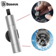 Baseus Sharp Tool Safety Hammer (CRSFH-0S) - инструмент за разбиване на стъкло и срязване на колан при извънредни ситуации (сребрист)