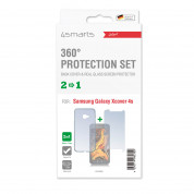 4smarts 360° Protection Set - тънък силиконов кейс и стъклено защитно покритие за дисплея на Samsung Galaxy Xcover 4s (прозрачен) 1