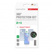 4smarts 360° Protection Set - тънък силиконов кейс и стъклено защитно покритие за дисплея на Huawei P Smart Z (прозрачен) 1