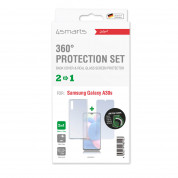 4smarts 360° Protection Set Limited Cover - тънък силиконов кейс и стъклено защитно покритие за дисплея на Samsung Galaxy A30s (прозрачен) 1